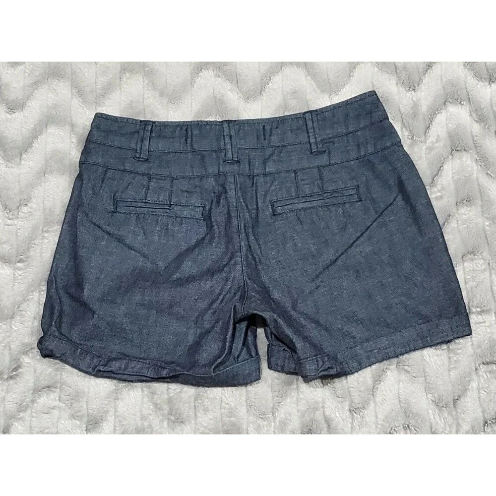 Daughters Of The Liberation Womens Size 2 Dark Chambray Trouser Style Shorts